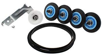 SAM -1 Dryer Repair kit Replacement For Samsung Dryer (4) Rollers DC97-16782A, (1) Pulley DC93-00634A &, (1) Belt 6602-001655 Repair Kit Includes Drum Rollers, Idler Pulley and Belt